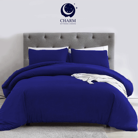 ชุดผ้าปูที่นอน 3.5 ฟุต CHARM รุ่น คลาสสิค สีน้ำเงิน ไม่รวมผ้านวม_7